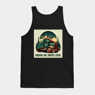 Husband Dad Trucker Legend #5 Tank Top